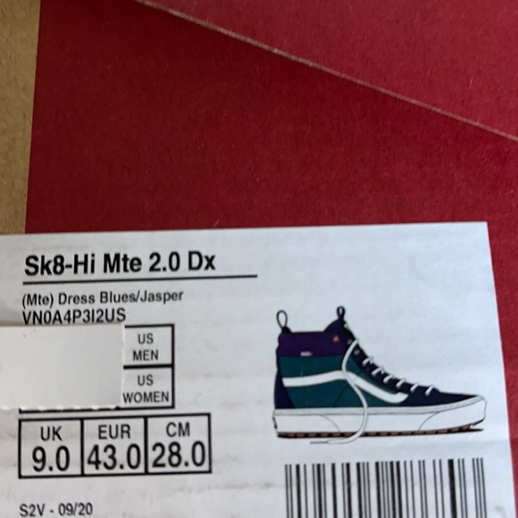 Vans Sk8-Hi Mte 2.0 Dx Dress Blues/Jasper Men’s - Picture 16 of 16